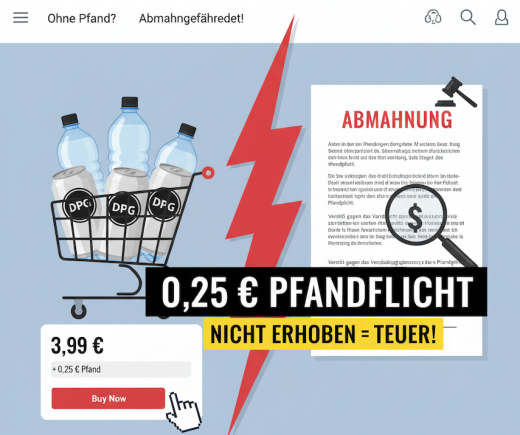 Verkauf von Einweggetränken ohne Pfand? Abmahngefahr!