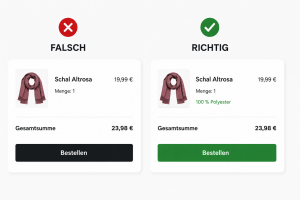 OLG Rostock: Faserzusammensetzung von Textilien geh&ouml;rt auf die Bestellseite