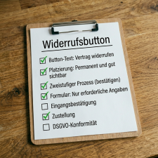 Praxishilfe: Checkliste f&uuml;r Ihren verwendeten Widerrufsbutton