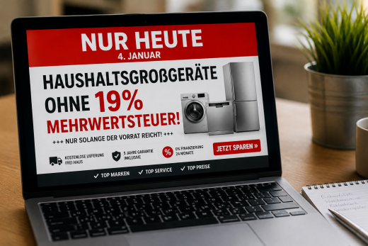 Werbung "Nur heute ohne 19 % Mehrwertsteuer": Ist zul&auml;ssig