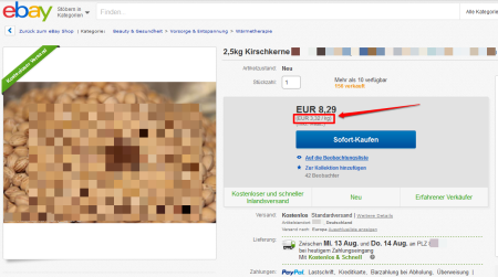 Automatische Grundpreisanzeige bei eBay ist nicht ausreichend, es drohen Abmahnungen!