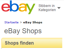 Problematik bei eBay.de: Notwendigkeit eines eigenen Impressums im Rahmen eines „eBay-Shops“