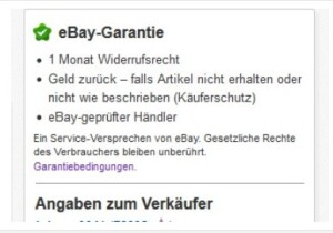 Abmahnproblematik bei der „eBay Garantie“ wurde entschärft